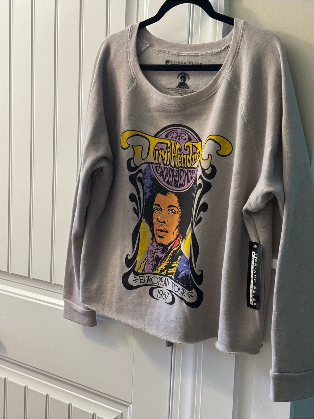 Prince Peter Jimi Hendrix Graphic Sweatshirt - Light Gray